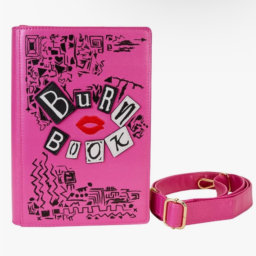 NEW Pink Burn Book Clutch with Strap